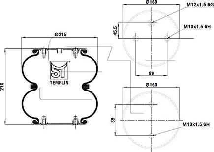 ST-Templin 04.060.6206.270 - Кожух пневматической рессоры autosila-amz.com