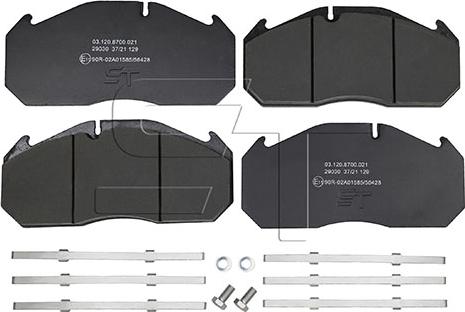 ST-Templin 03.120.8700.021 - Тормозные колодки, дисковые, комплект autosila-amz.com