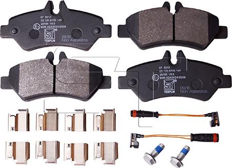 ST-Templin 03.120.8700.145 - Тормозные колодки, дисковые, комплект autosila-amz.com