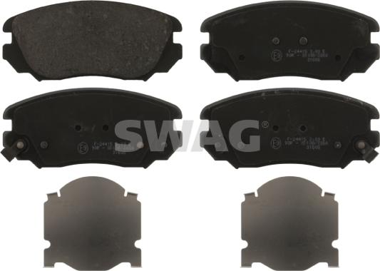 Swag 40 91 6895 - Тормозные колодки, дисковые, комплект autosila-amz.com