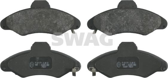 Swag 50 91 6039 - Тормозные колодки, дисковые, комплект autosila-amz.com