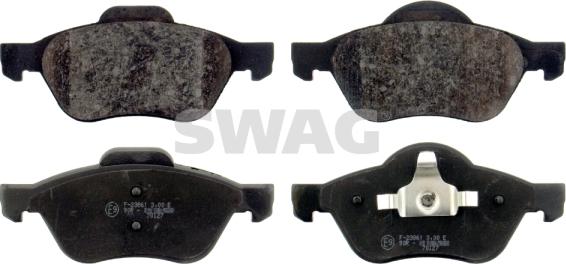 Swag 60 91 6435 - Тормозные колодки, дисковые, комплект autosila-amz.com
