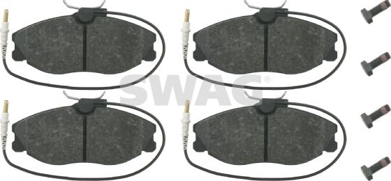 Swag 62 91 6257 - Тормозные колодки, дисковые, комплект autosila-amz.com