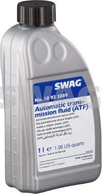 Swag 10 93 3889 - Жидкость гидравлическая 1л - ATF (синяя) для АКПП Mercedes-Benz 7-G Tronic Plus (722.9 с 21.06.2010 autosila-amz.com