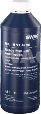 Swag 10 92 4196 - Готовый антифриз (синий) 1,5л. не нужно разбавлять водой 30С autosila-amz.com