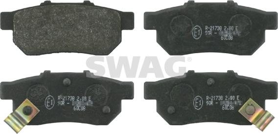 Swag 85 91 6301 - Тормозные колодки, дисковые, комплект autosila-amz.com
