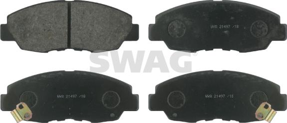 Swag 85 91 6296 - Тормозные колодки, дисковые, комплект autosila-amz.com