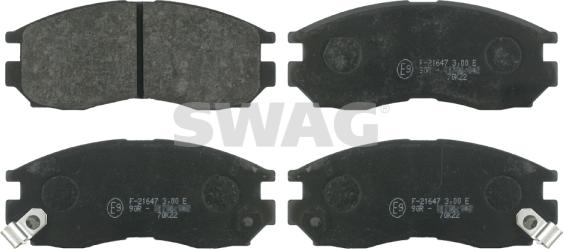 Swag 80 91 6327 - Тормозные колодки, дисковые, комплект autosila-amz.com