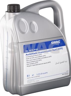 Swag 30 92 9738 - Жидкость гидравлическая 5л - для АКПП (желтая) LT 71141, ZF 4HP20 и VW AG4, VW G autosila-amz.com