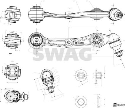 Swag 33 10 9992 - Рычаг подвески колеса autosila-amz.com