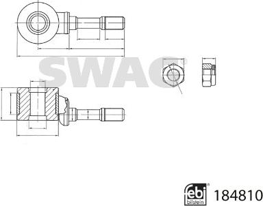 Swag 33 10 9580 - Тяга / стойка, стабилизатор autosila-amz.com