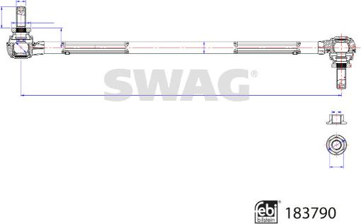 Swag 33 10 9691 - Тяга / стойка, стабилизатор autosila-amz.com