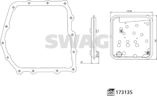 Swag 33 10 1640 - Гидрофильтр, автоматическая коробка передач autosila-amz.com