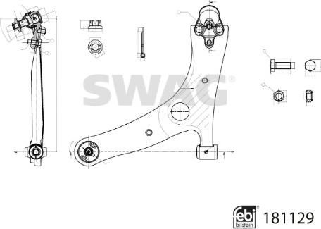 Swag 33 10 8130 - Рычаг подвески колеса autosila-amz.com