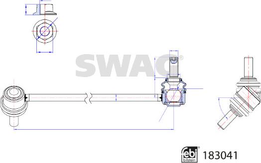 Swag 33 10 8801 - Тяга / стойка, стабилизатор autosila-amz.com