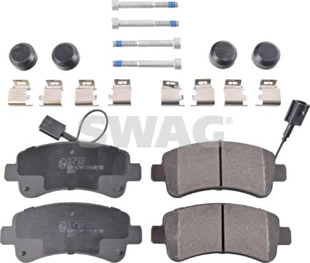 Swag 33 10 2616 - Тормозные колодки, дисковые, комплект autosila-amz.com
