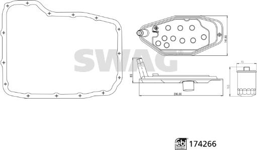 Swag 33 10 2152 - Гидрофильтр, автоматическая коробка передач autosila-amz.com