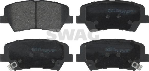 Swag 33 10 7626 - Тормозные колодки, дисковые, комплект autosila-amz.com