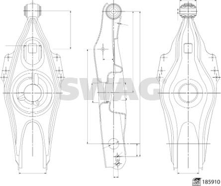 Swag 33 11 0151 - Рычаг подвески колеса autosila-amz.com