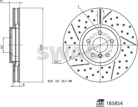 Swag 33 11 0123 - Тормозной диск autosila-amz.com