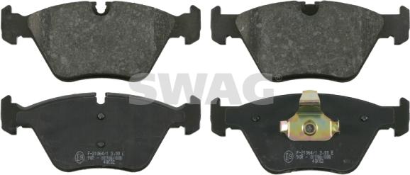 Swag 20 91 6442 - Комплект тормозных колодок, диско autosila-amz.com