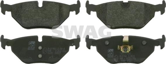 Swag 20 91 6351 - Тормозные колодки, дисковые, комплект autosila-amz.com