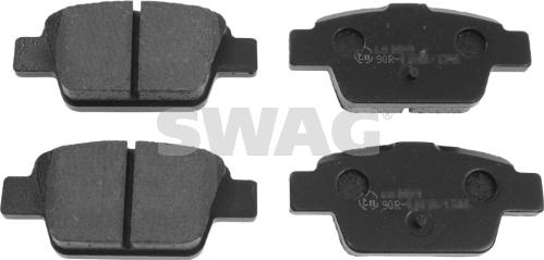 Swag 70 91 6556 - Тормозные колодки, дисковые, комплект autosila-amz.com