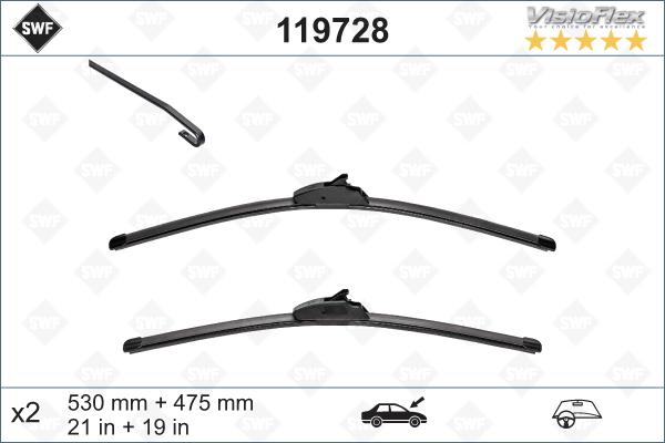 SWF 119728 - Щетка стеклоочистителя autosila-amz.com