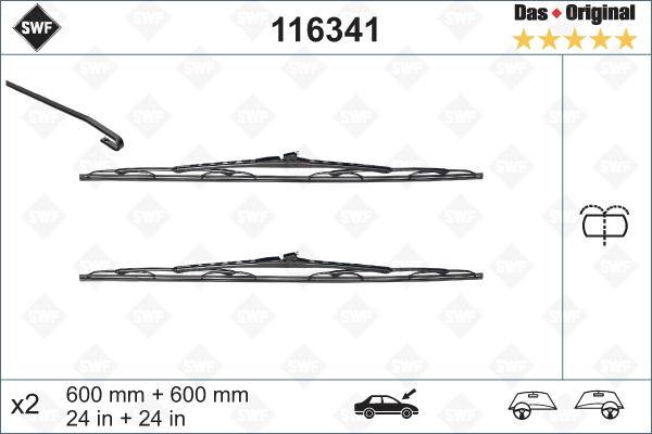 SWF 116341 - Щетка стеклоочистителя autosila-amz.com