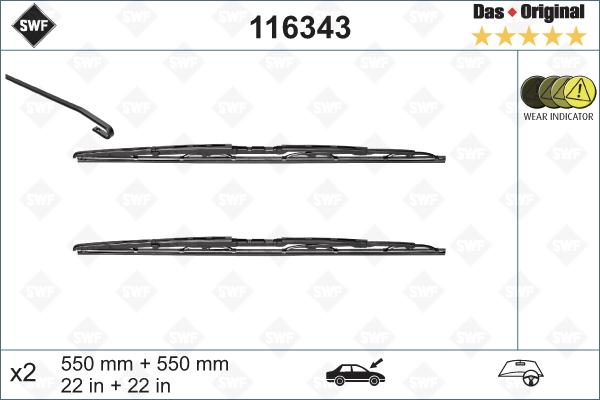 SWF 116343 - Щетка стеклоочистителя autosila-amz.com