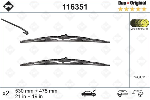 SWF 116351 - Щетка стеклоочистителя autosila-amz.com