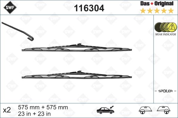 SWF 116304 - Щетка стеклоочистителя autosila-amz.com