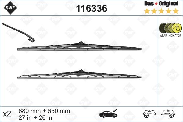 SWF 116336 - Щетка стеклоочистителя autosila-amz.com