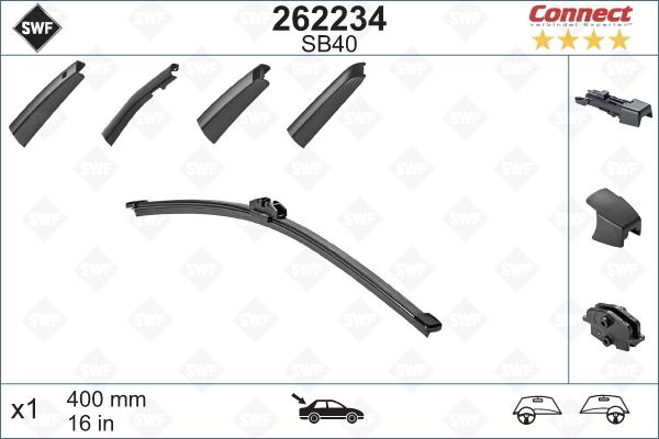 SWF 262234 - Щетка стеклоочистителя autosila-amz.com