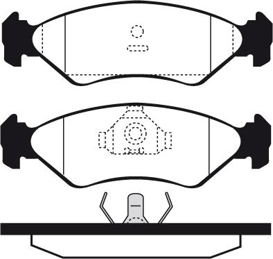 SBS P222515 - Тормозные колодки, дисковые, комплект autosila-amz.com