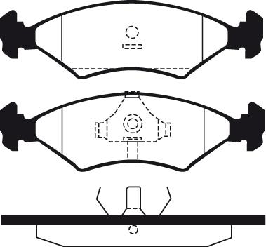 MOPROD MDP206 - Тормозные колодки, дисковые, комплект autosila-amz.com