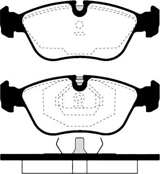 Akebono EUR783 - Тормозные колодки, дисковые, комплект autosila-amz.com