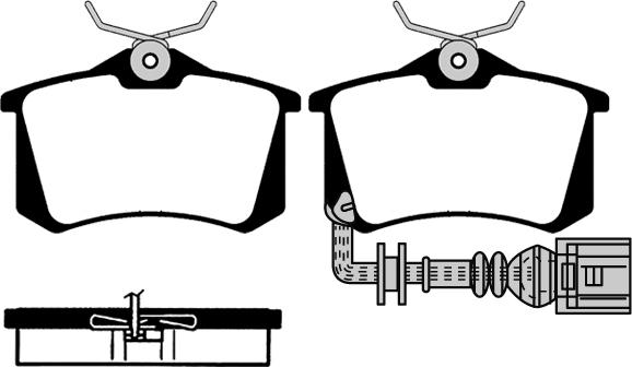 R Brake RB1593 - Тормозные колодки, дисковые, комплект autosila-amz.com