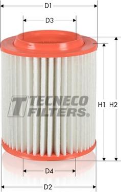 Tecneco Filters AR1652 - Воздушный фильтр, двигатель autosila-amz.com