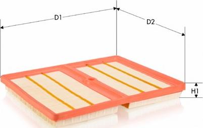 Tecneco Filters AR1613PM - Воздушный фильтр, двигатель autosila-amz.com