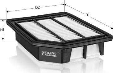 Tecneco Filters AR1633PMJ - Воздушный фильтр, двигатель autosila-amz.com