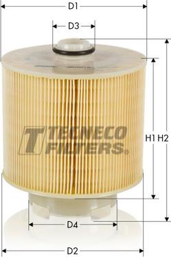 Tecneco Filters AR10216 - Воздушный фильтр, двигатель autosila-amz.com