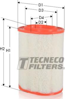 Tecneco Filters AR18161-OV - Воздушный фильтр, двигатель autosila-amz.com