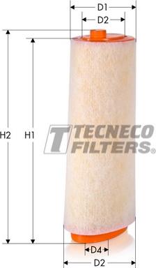 Tecneco Filters AR295 - Воздушный фильтр, двигатель autosila-amz.com