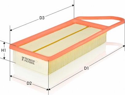 Tecneco Filters AR2075PM - Воздушный фильтр, двигатель autosila-amz.com