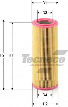 Tecneco Filters AR410 - Воздушный фильтр, двигатель autosila-amz.com