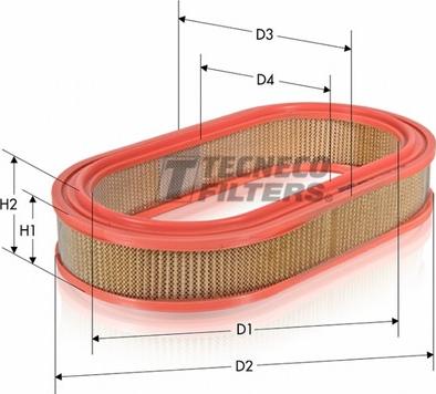 Tecneco Filters AR239-OV - Воздушный фильтр, двигатель autosila-amz.com