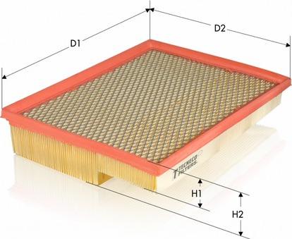 Tecneco Filters AR276PM - Воздушный фильтр, двигатель autosila-amz.com