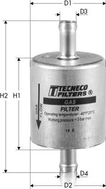 Tecneco Filters GAS2 - Топливный фильтр autosila-amz.com