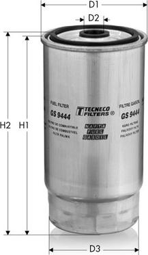 Tecneco Filters GS9444 - Топливный фильтр autosila-amz.com